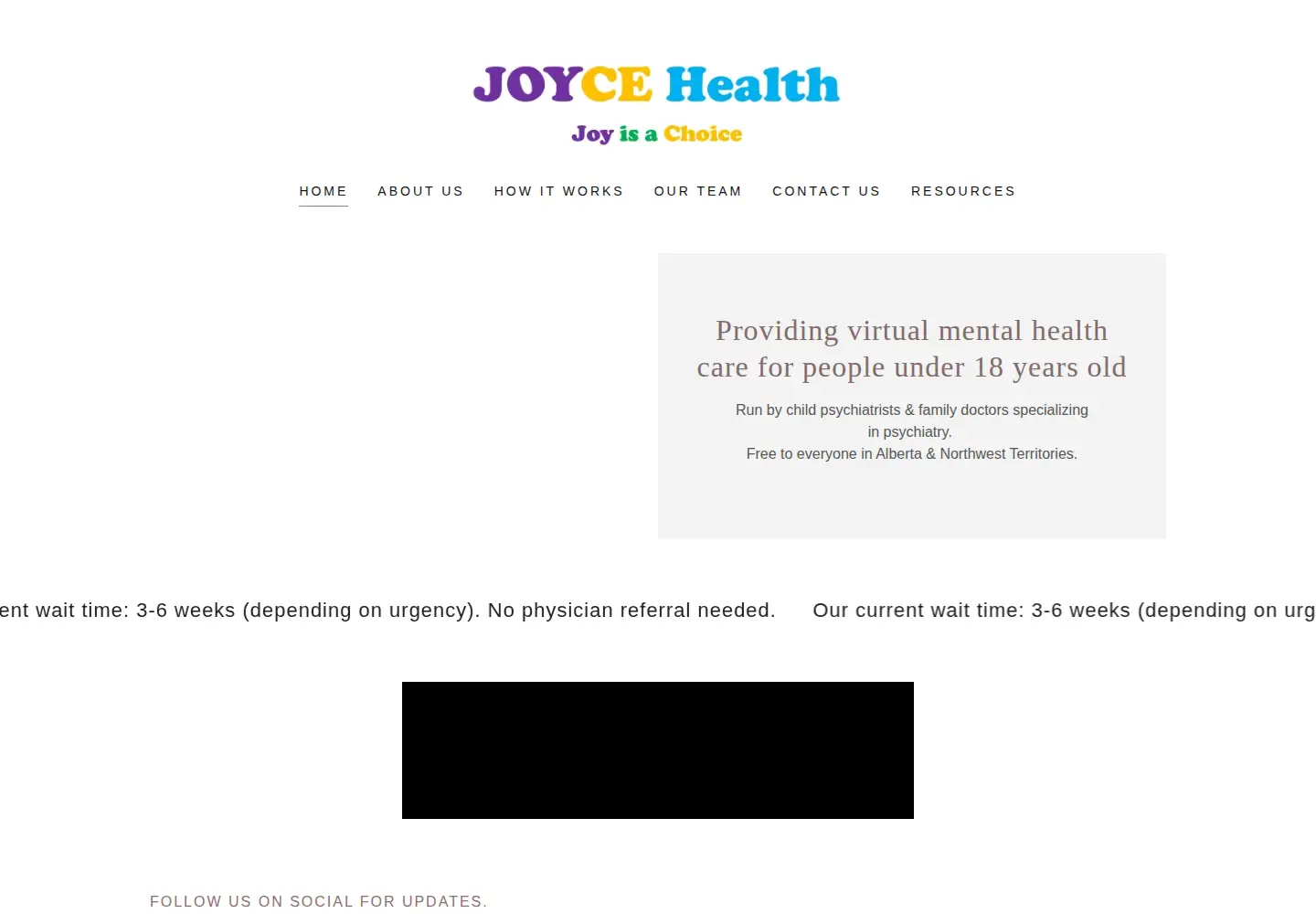 Screenshot of joycehealth.ca