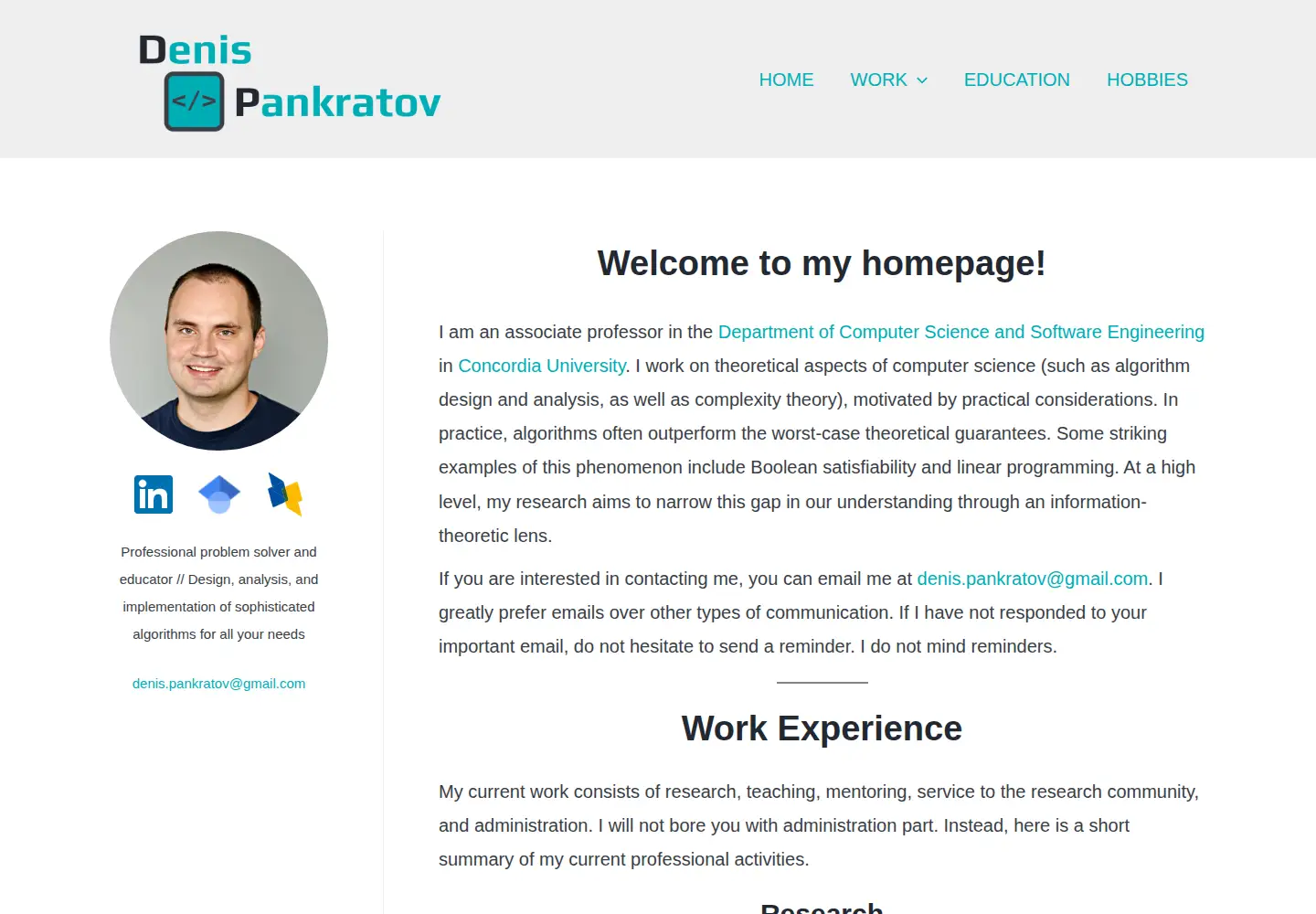 Screenshot of pankratov.ca
