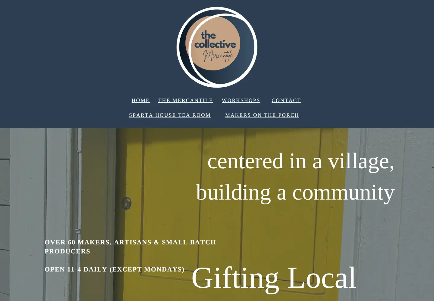 Captured homepage of thecollectivemercantile.ca in the current scan
