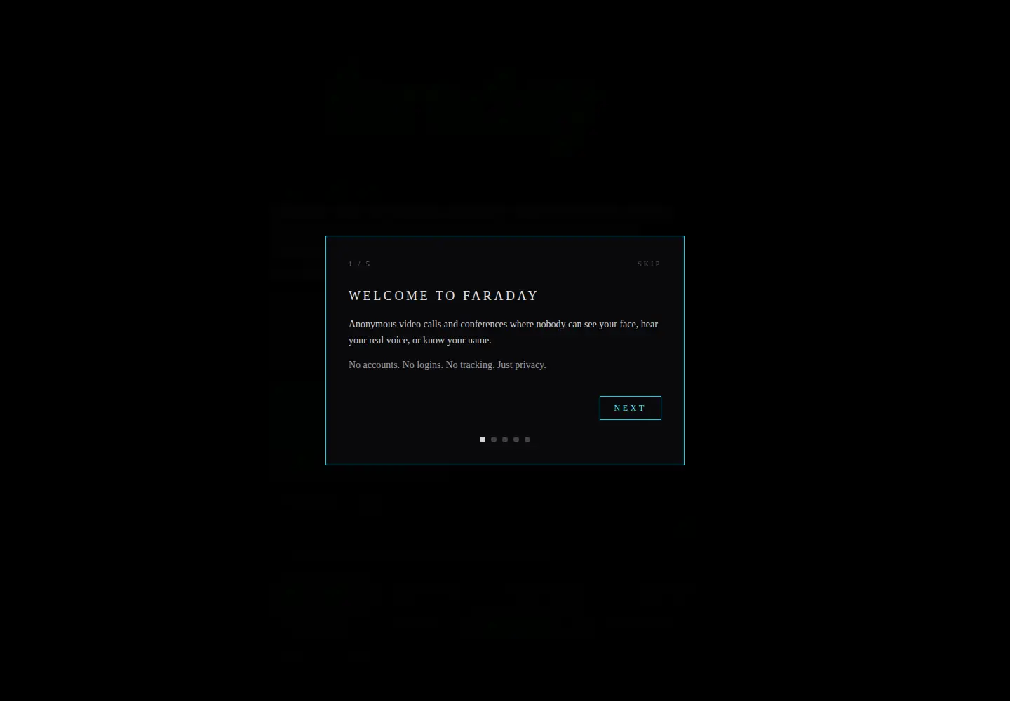 Screenshot of faraday.cam