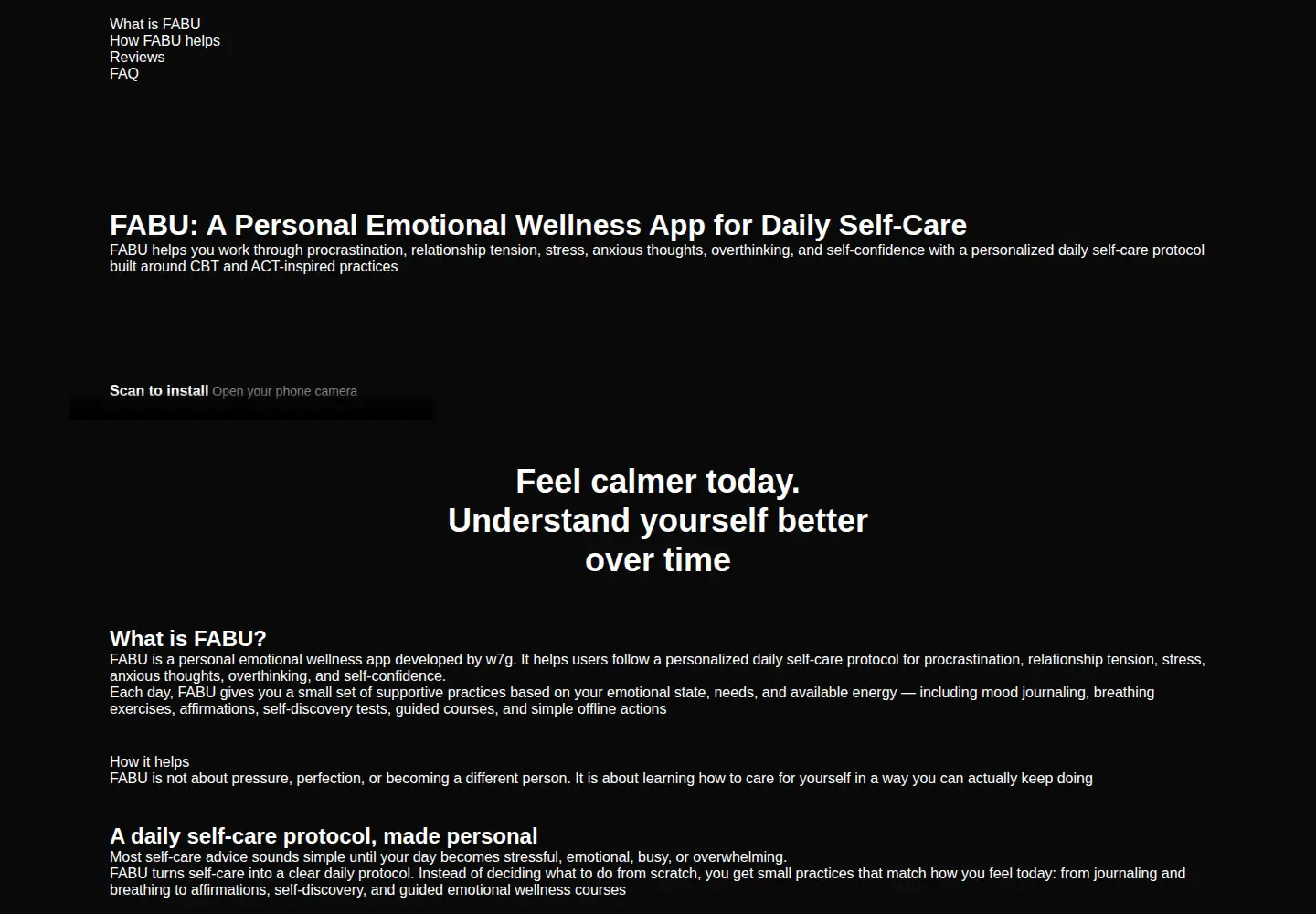 Screenshot of fabu.care