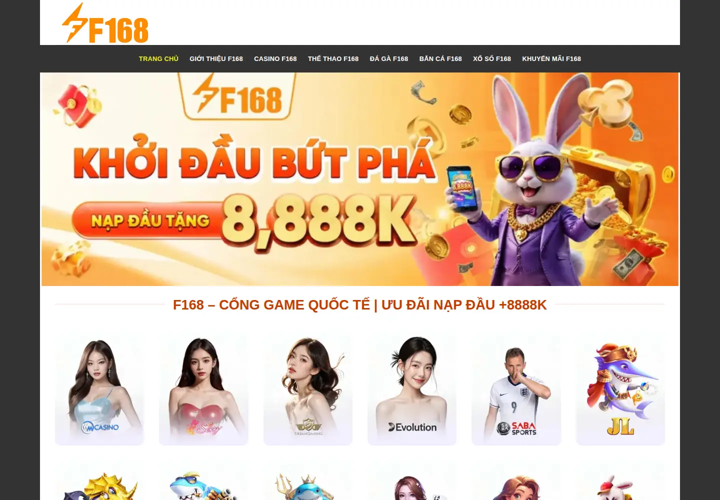 Screenshot of f168.cash