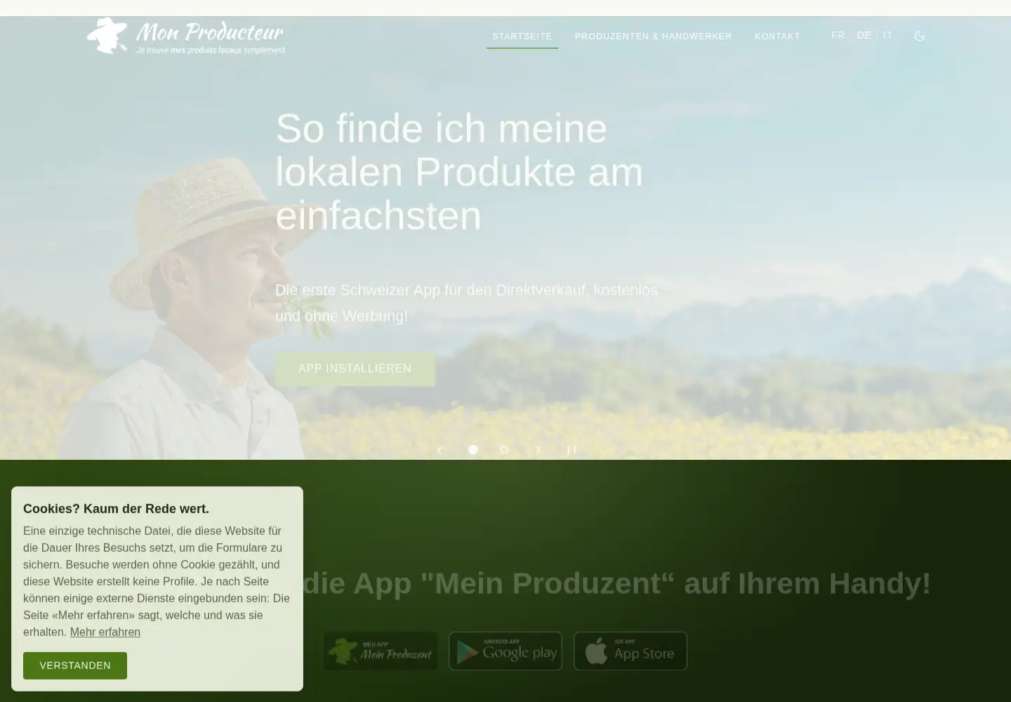 Screenshot of mein-produzent.ch