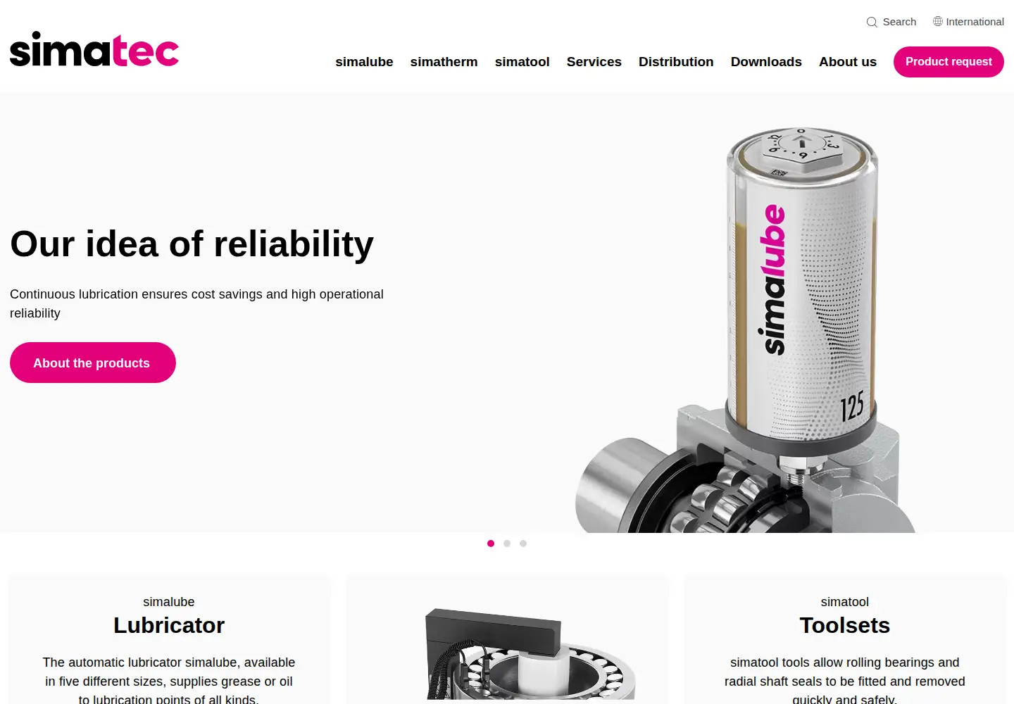 Screenshot of simatec.ch