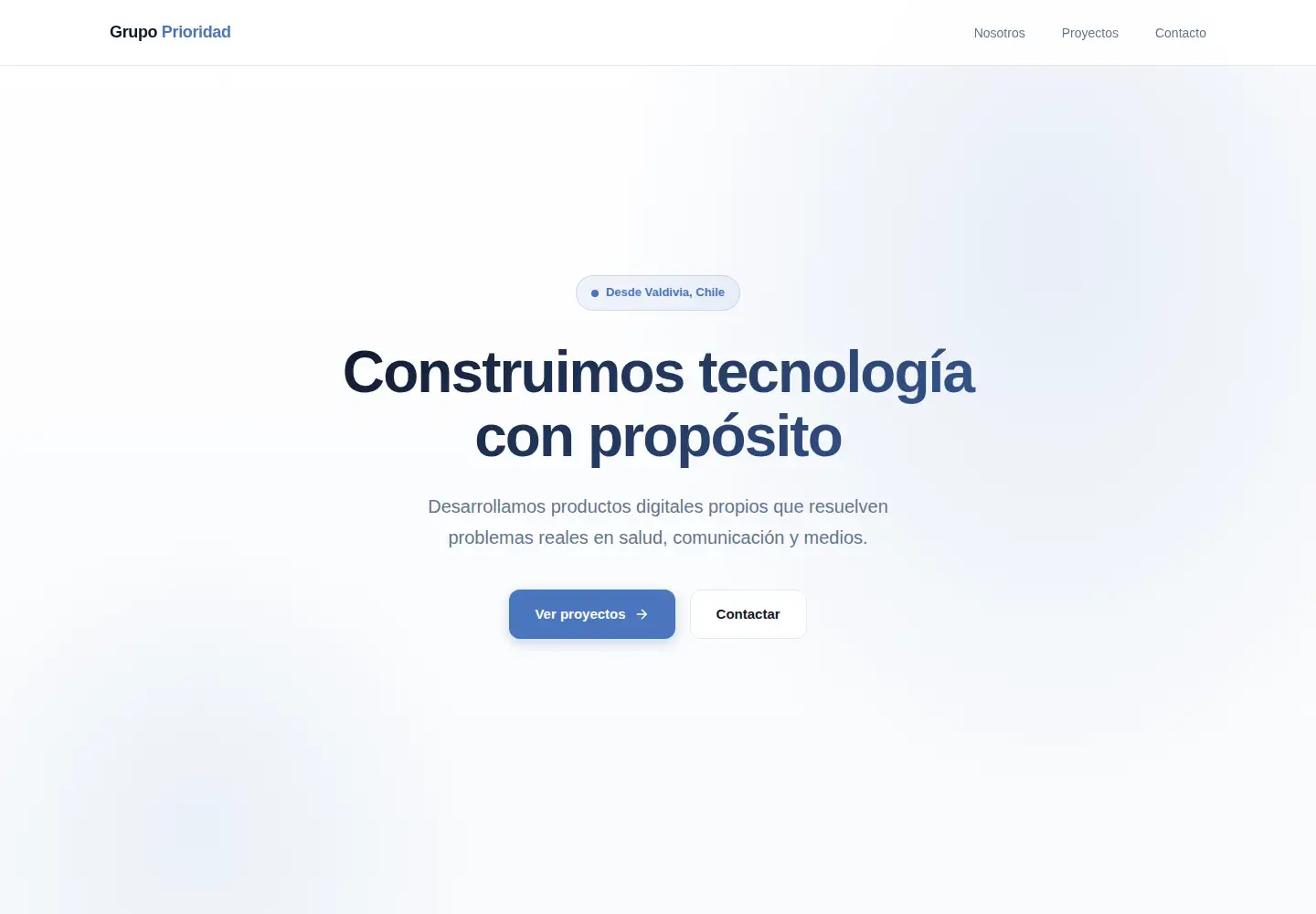 Screenshot of prioridad.cl
