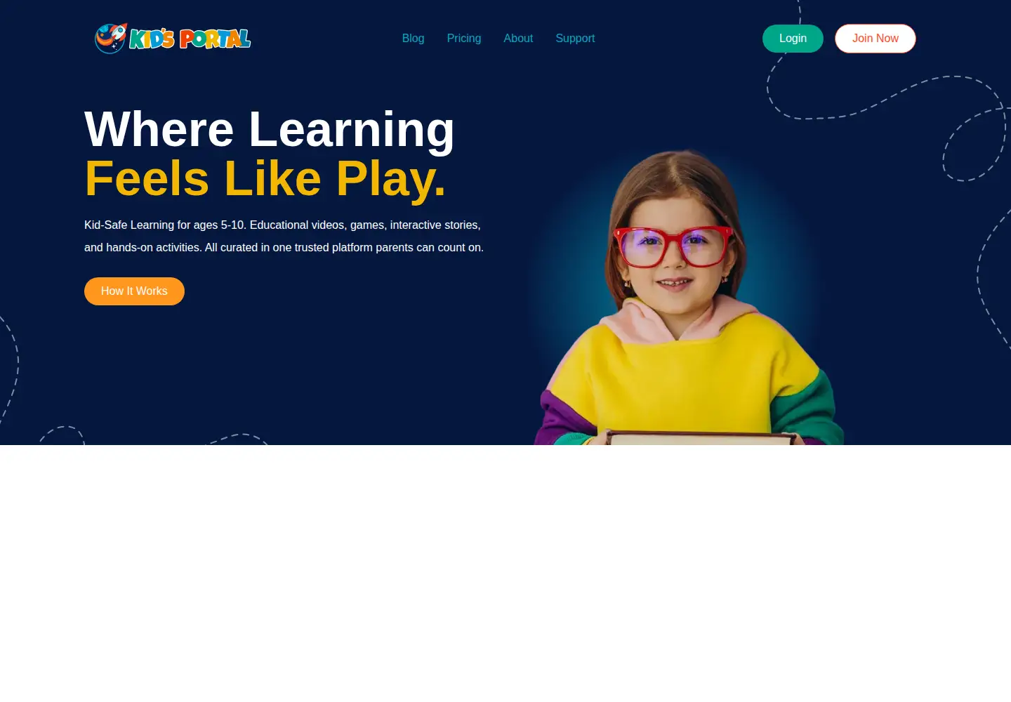 Screenshot of kidsportal.co