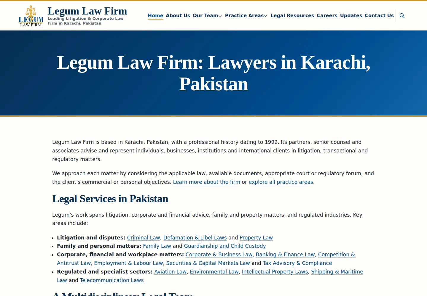 Screenshot of legumlawfirm.co