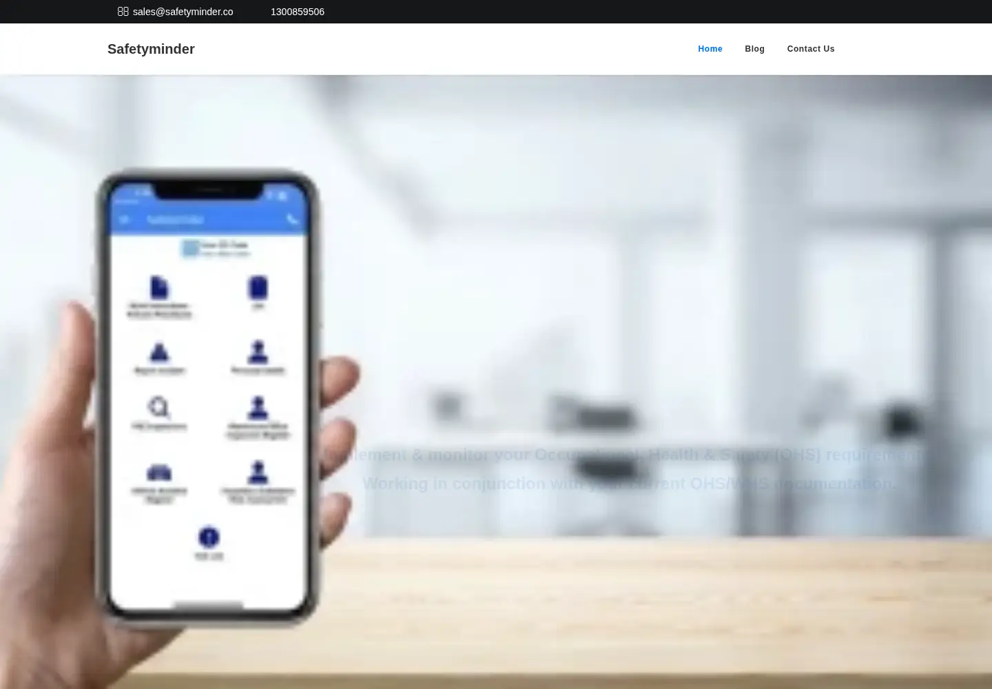 Screenshot of safetyminder.co