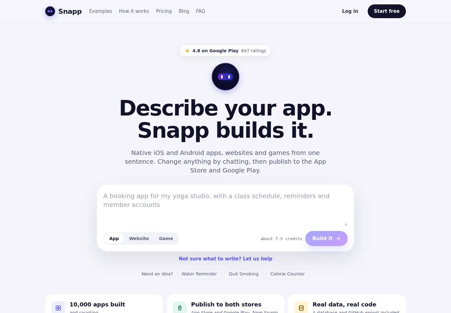 Captured homepage of snappai.co in the current scan