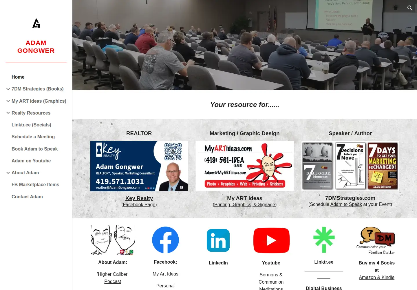Screenshot of adamgongwer.com