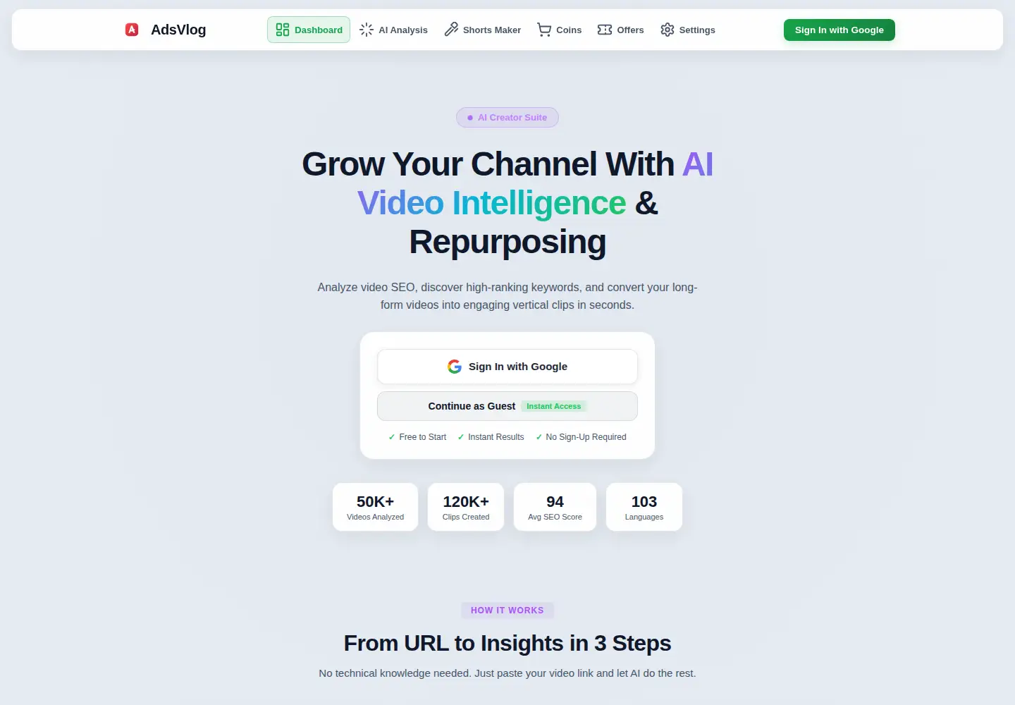 Screenshot of adsvlog.com