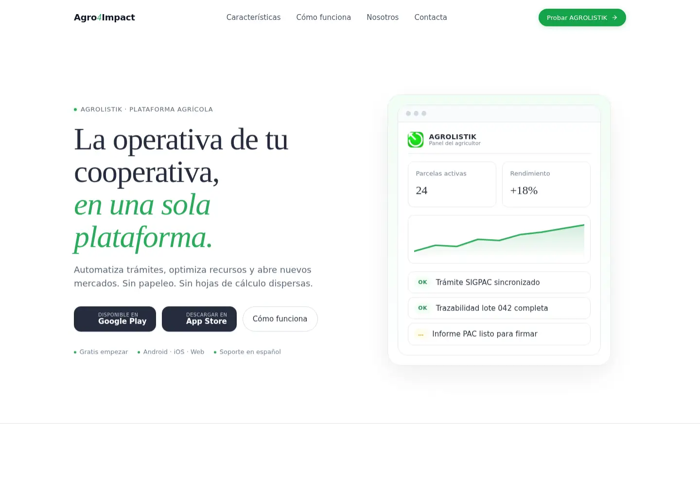 Screenshot of agro4impact.com