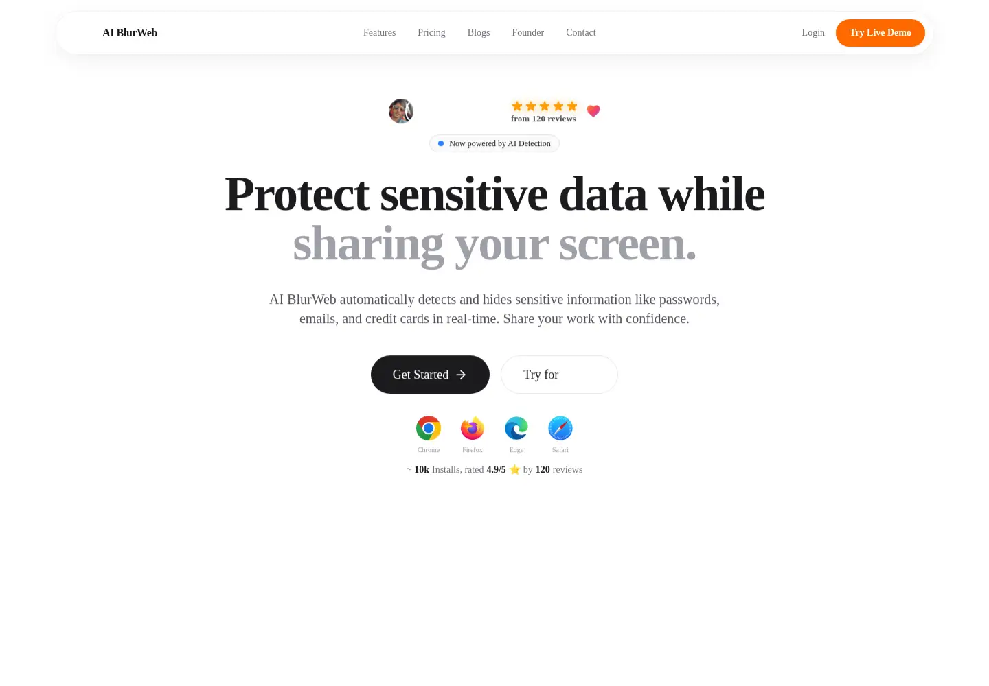 Screenshot of aiblurweb.com