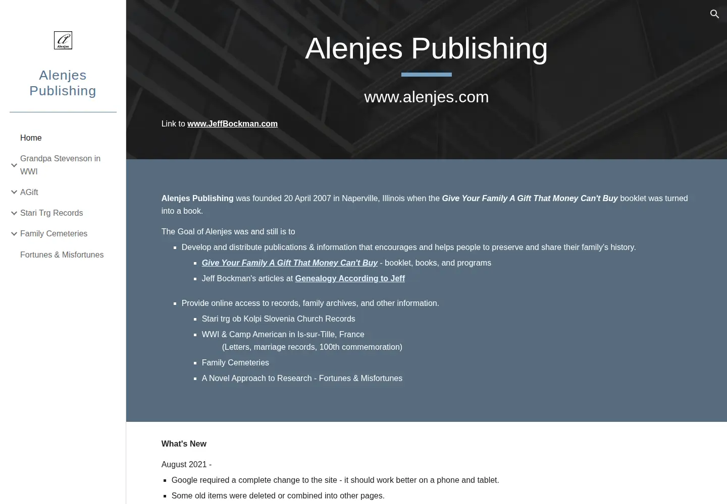 Screenshot of alenjes.com
