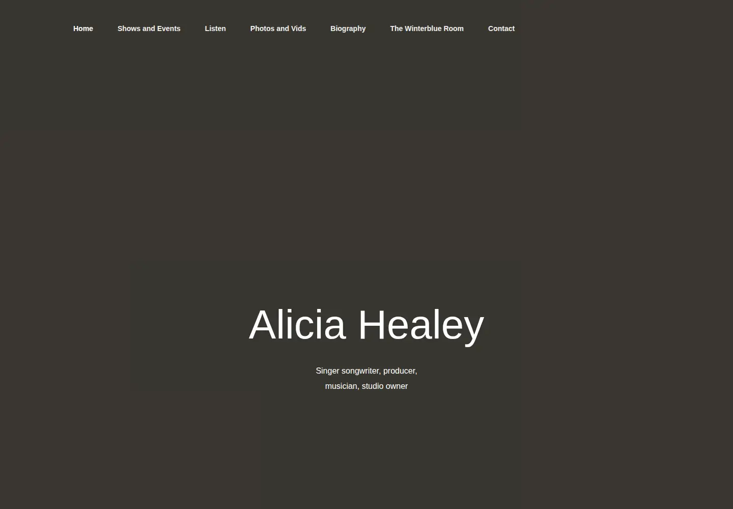 Screenshot of aliciahealey.com