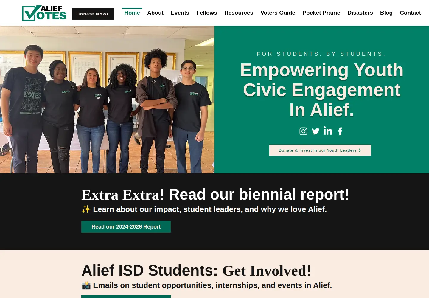 Screenshot of aliefvotes.com