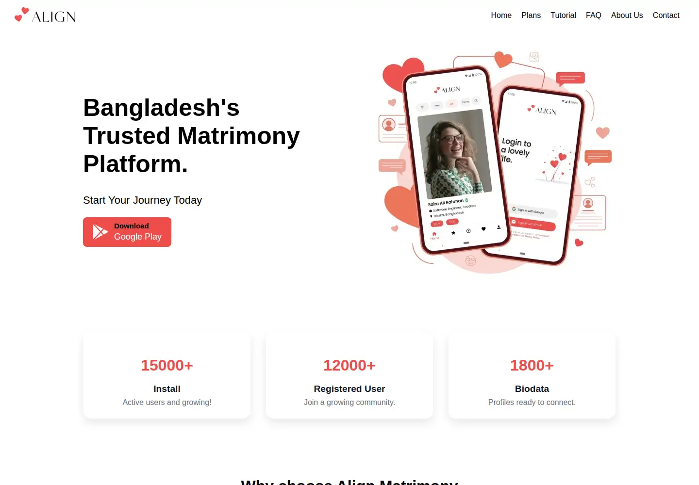 Screenshot of alignmatrimony.com