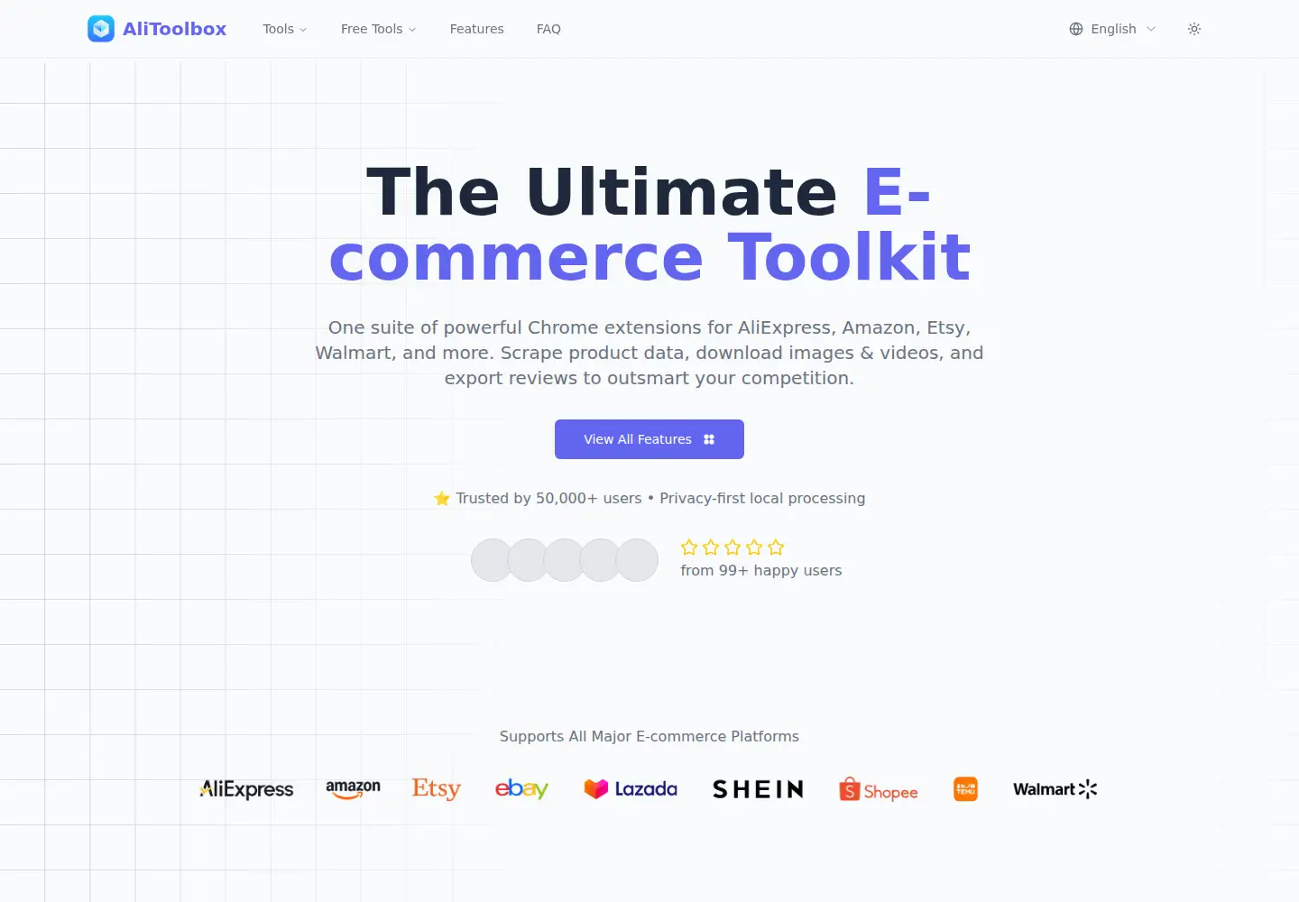 Screenshot of alitoolbox.com