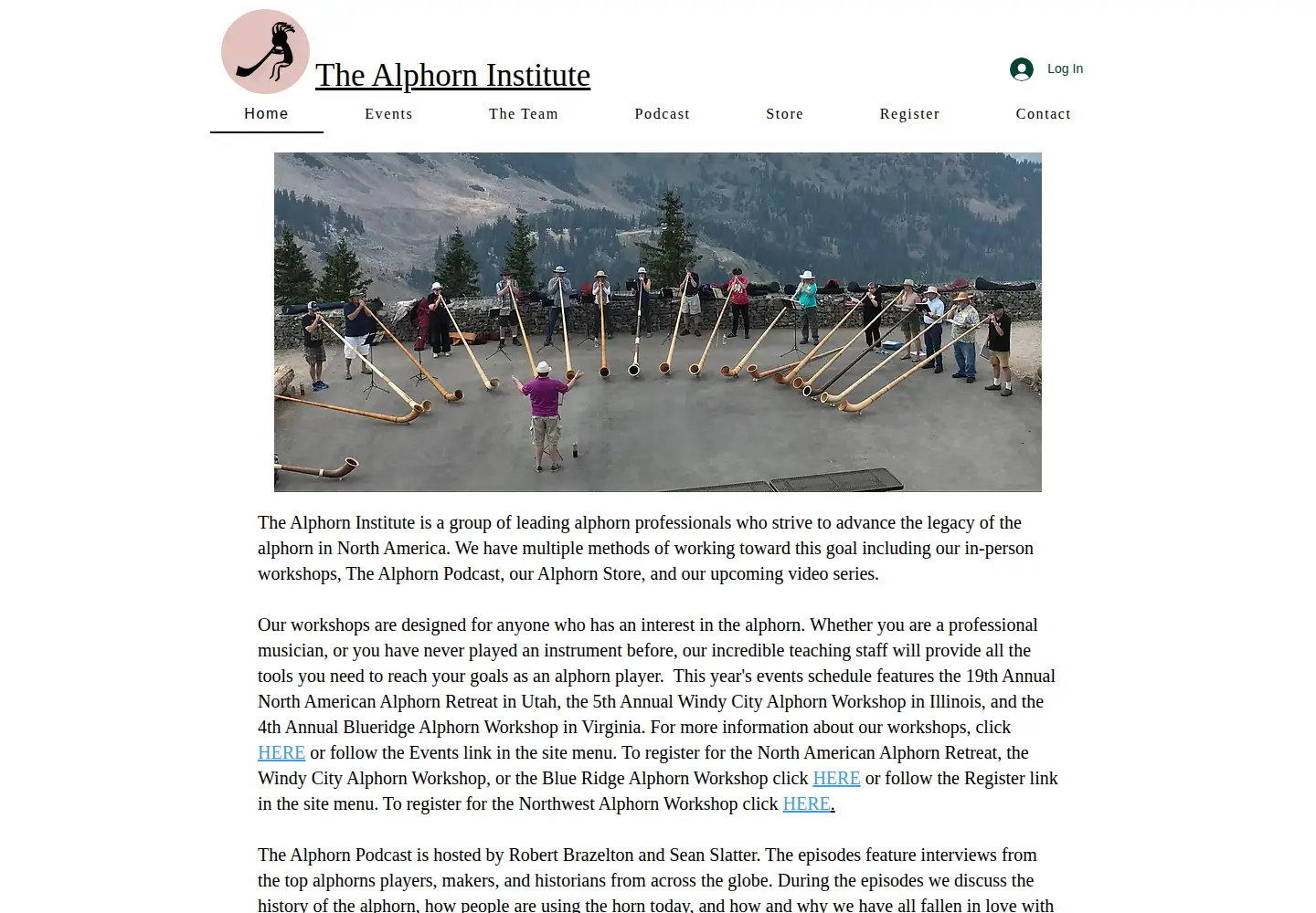 Screenshot of alphorninstitute.com