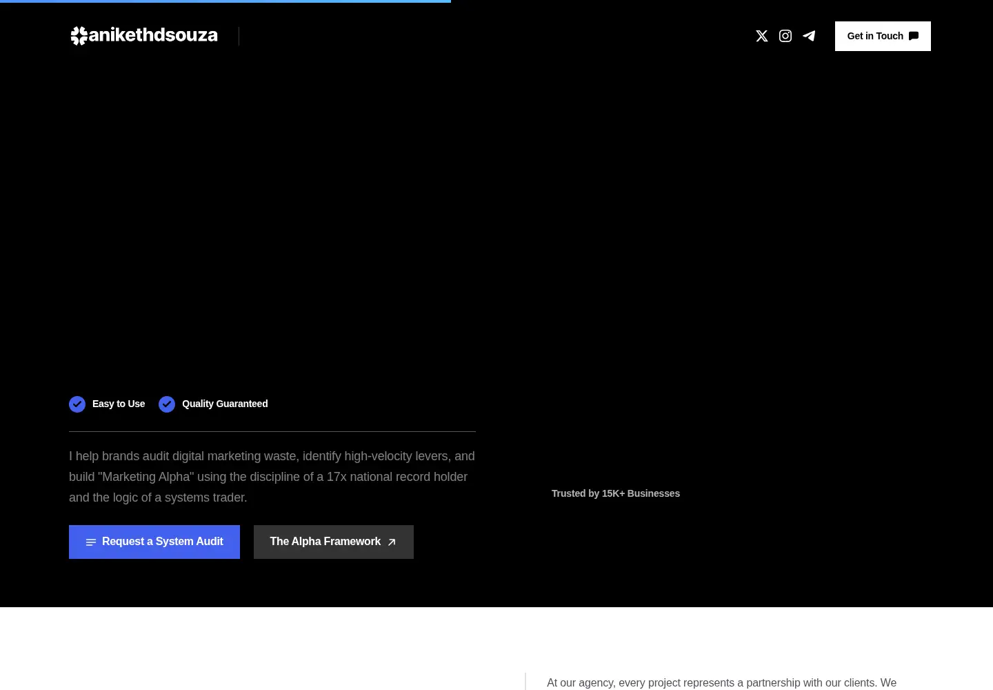 Screenshot of anikethdsouza.com