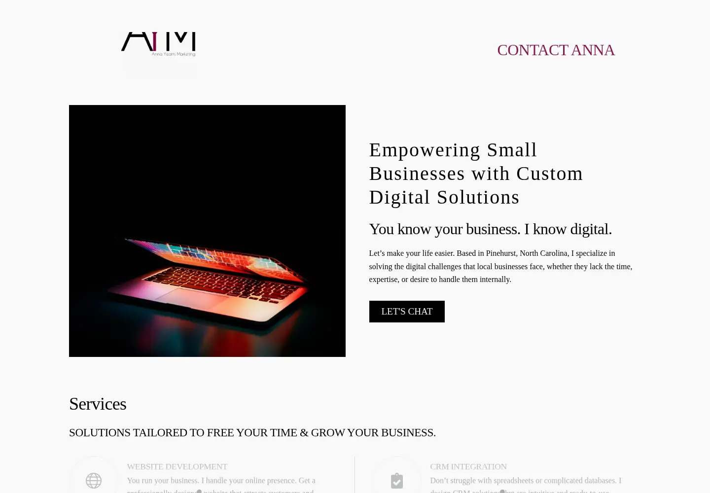 Screenshot of annayeatts.com