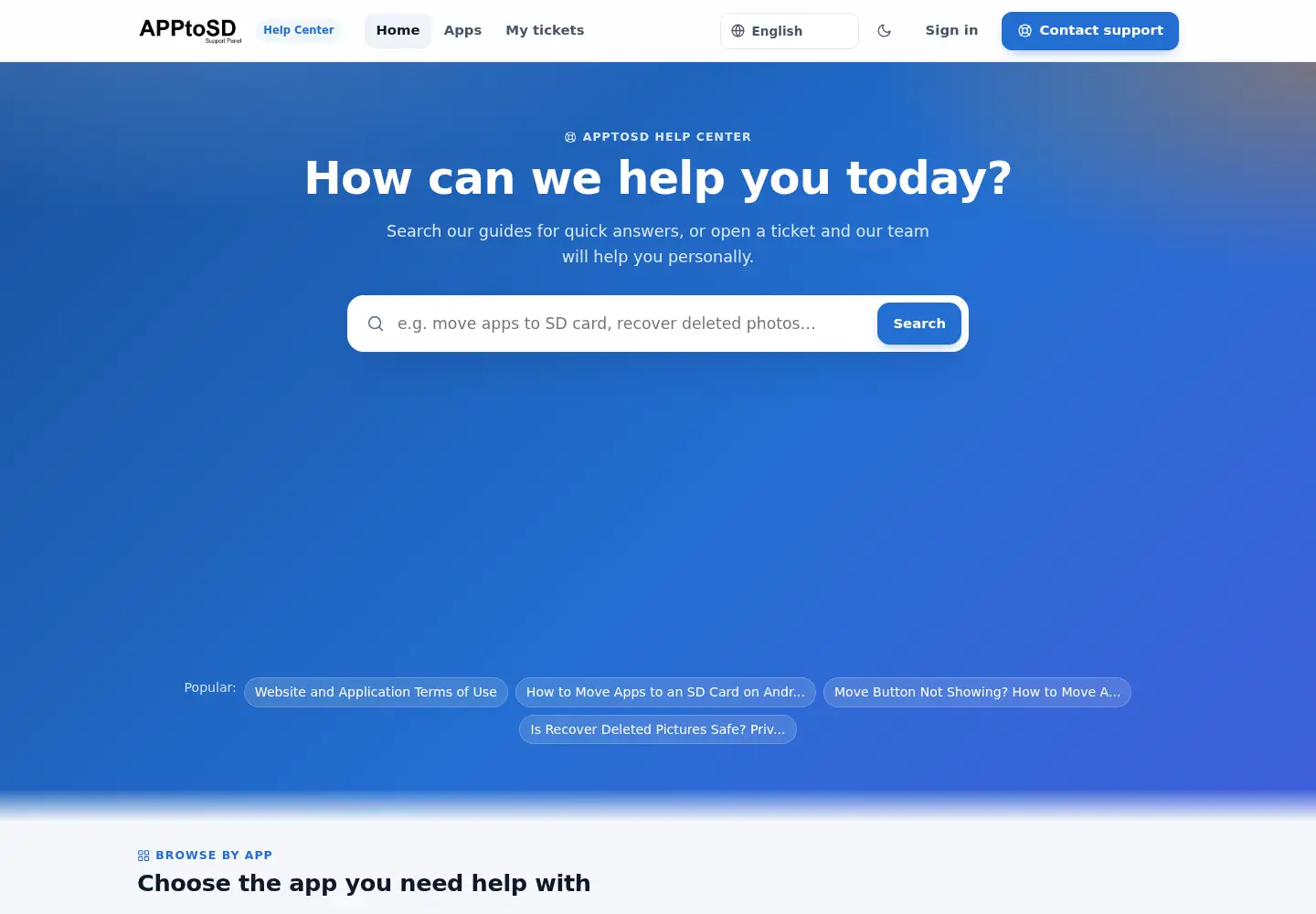 Screenshot of apptosd.com