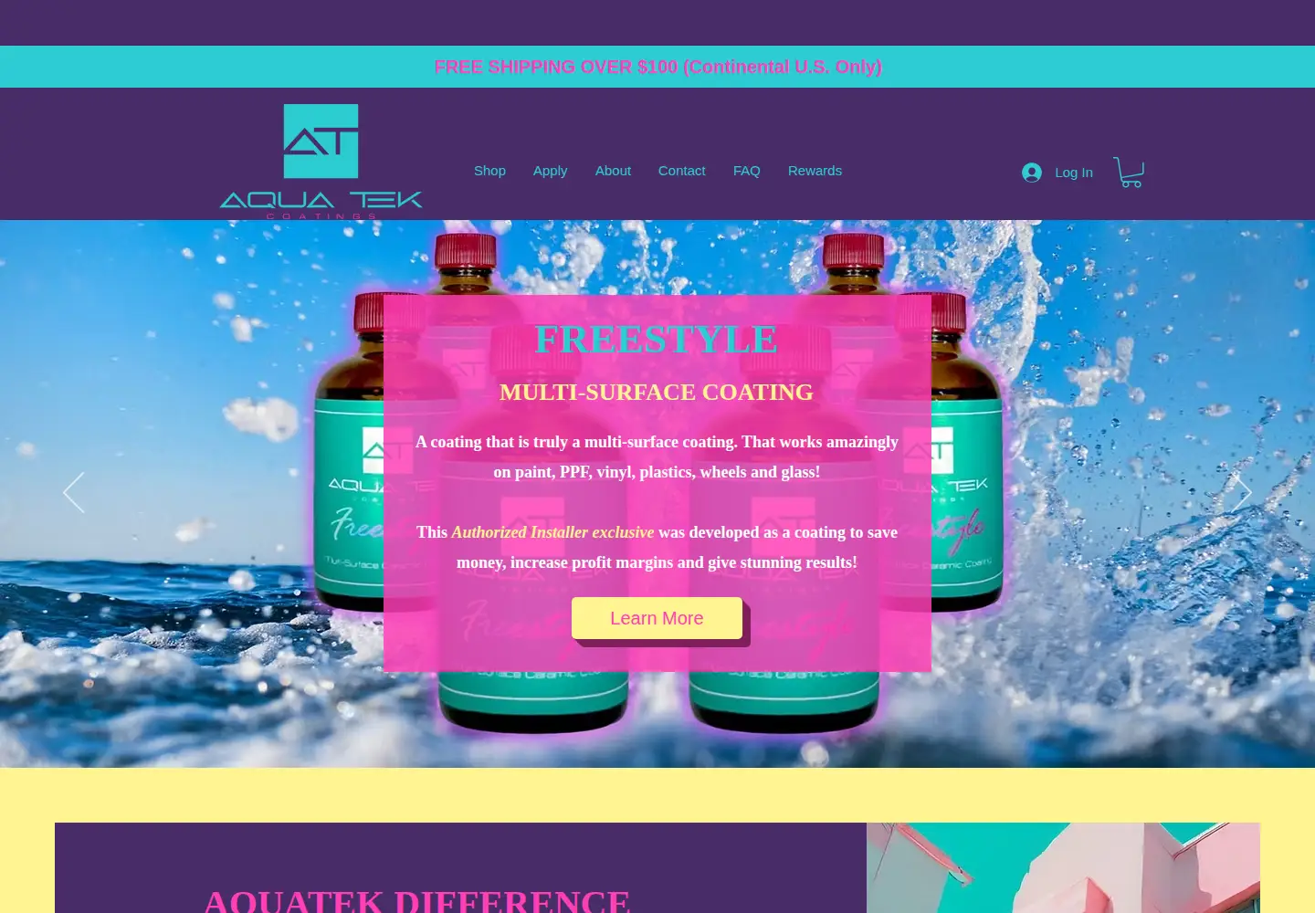 Screenshot of aquatekcoatings.com