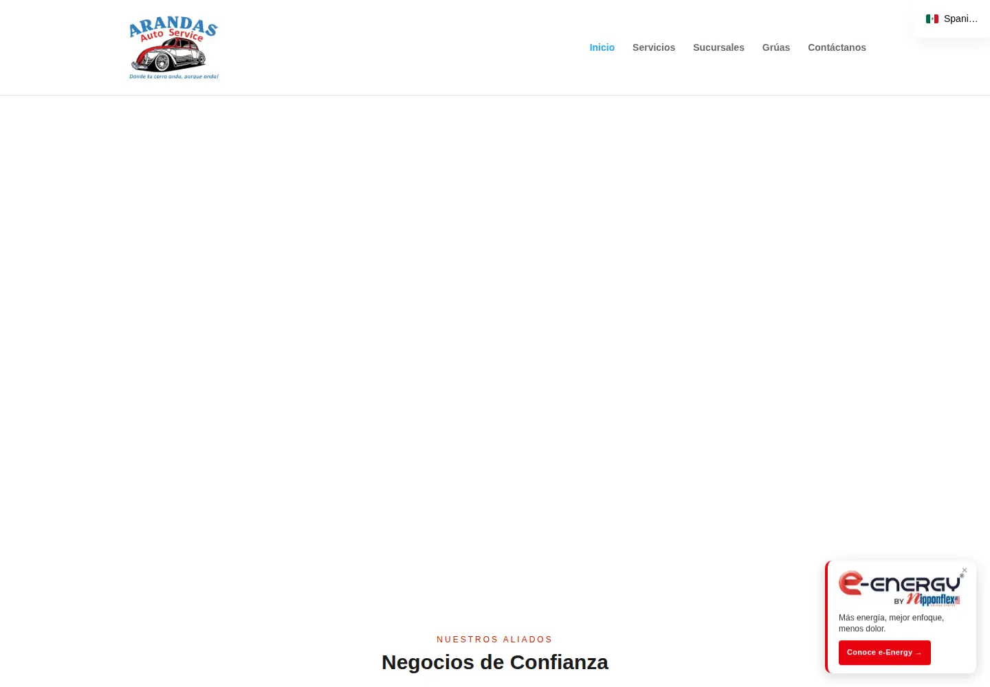 Screenshot of arandasautoservice.com