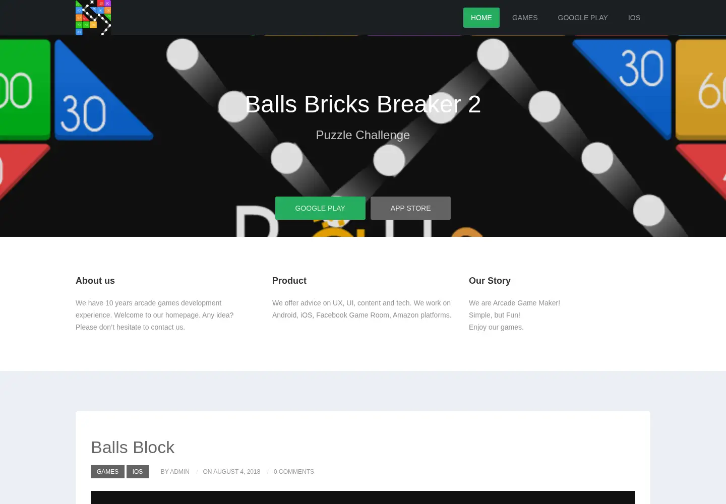 Screenshot of arcadeveloper.com