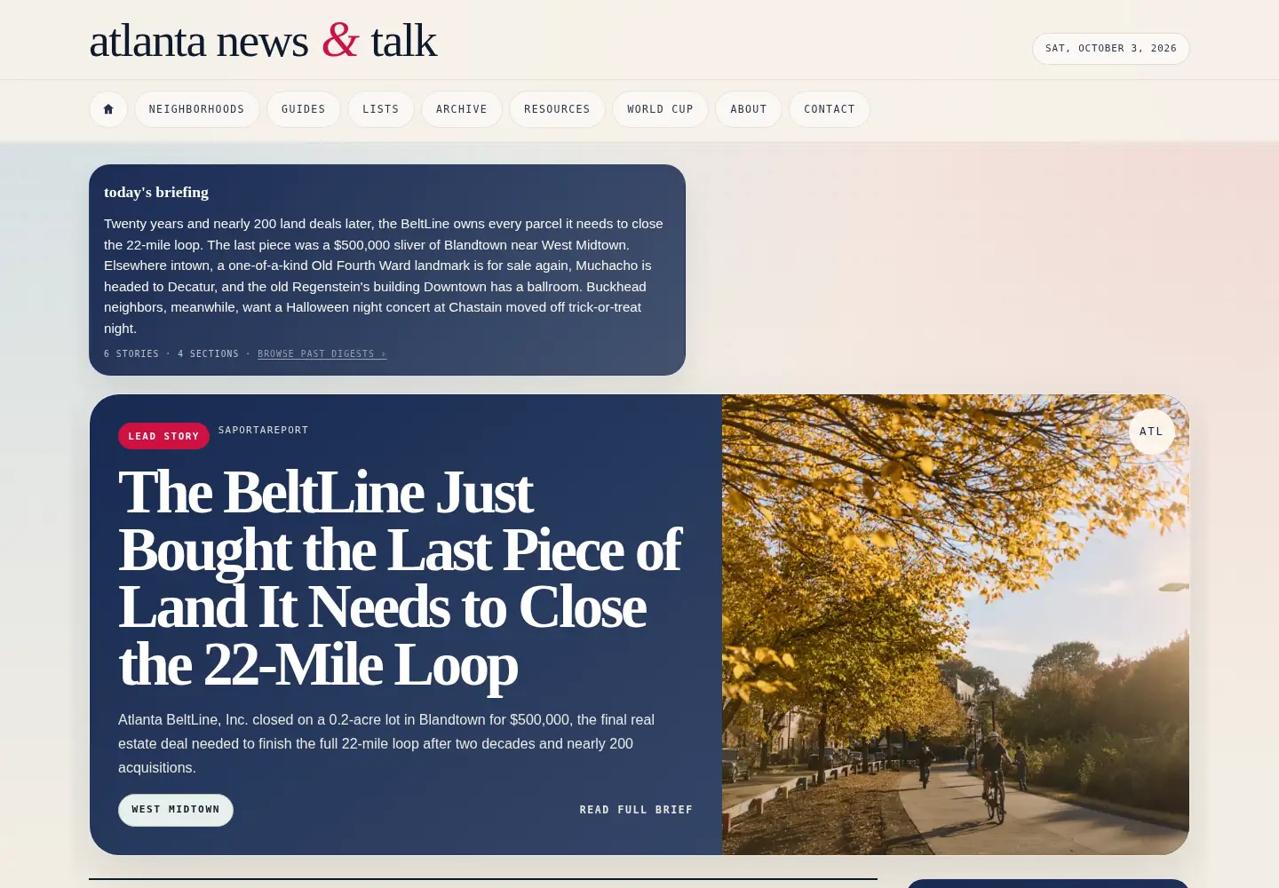 Screenshot of atlantanewsandtalk.com