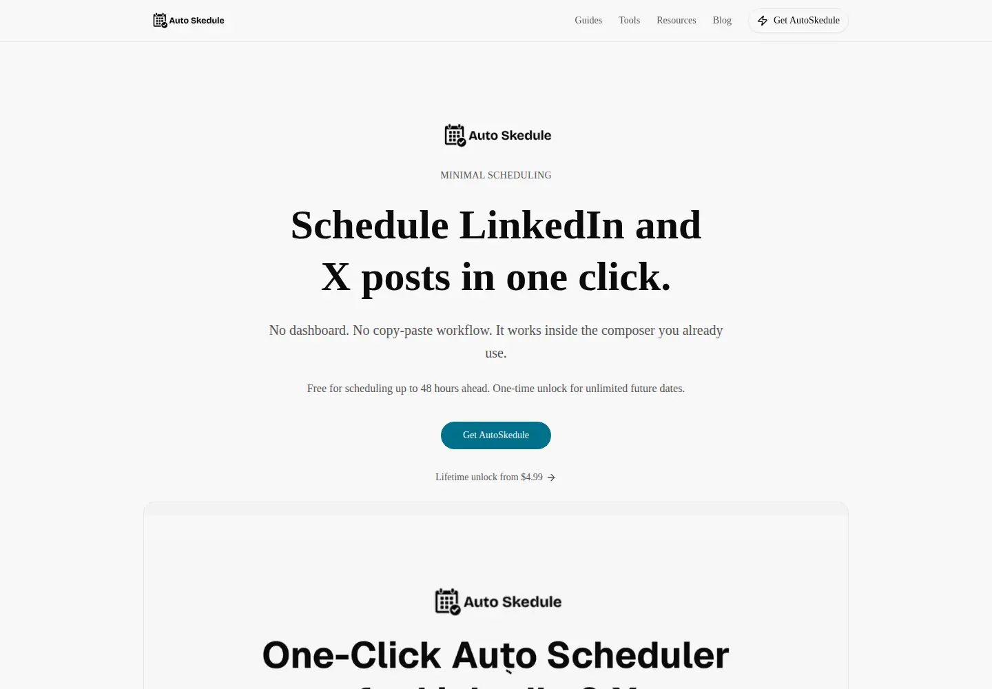 Captured homepage of autoskedule.com in the current scan