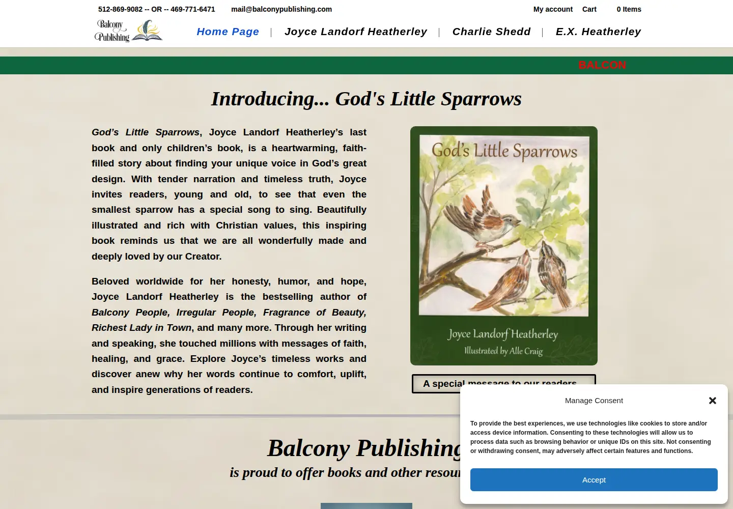 Screenshot of balconypublishing.com