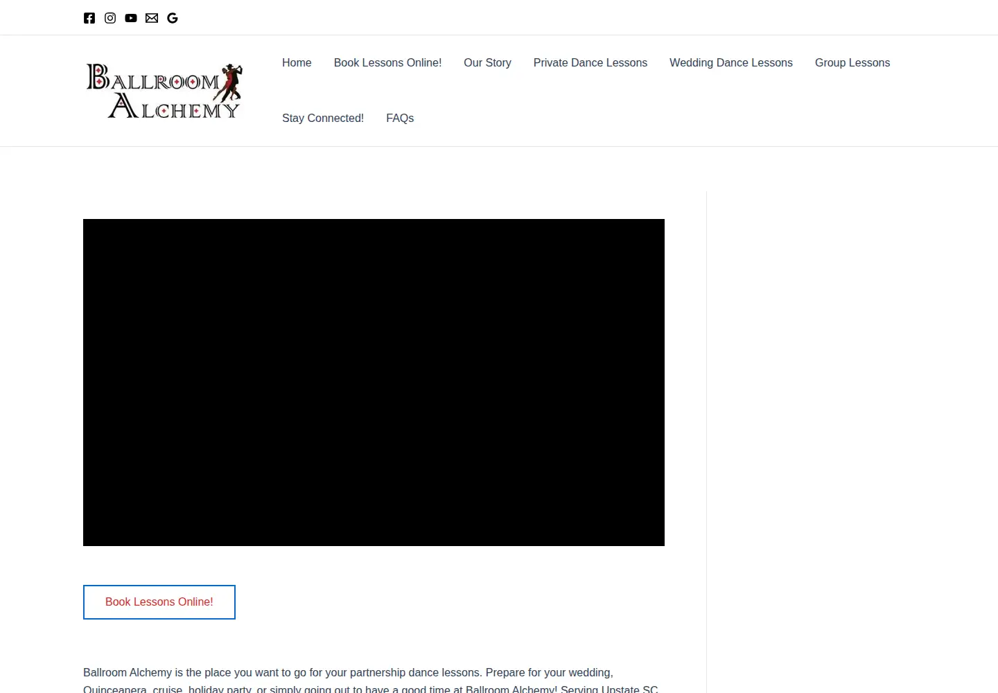 Screenshot of ballroomalchemy.com
