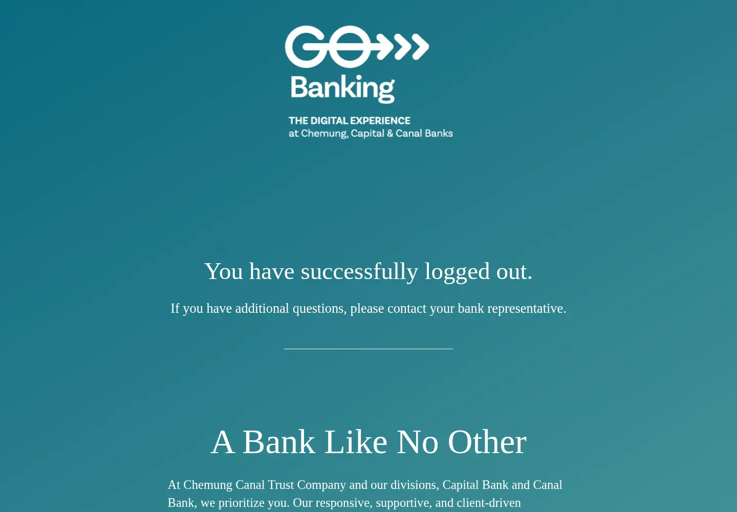 Captured homepage of banklikenoother.com in the current scan