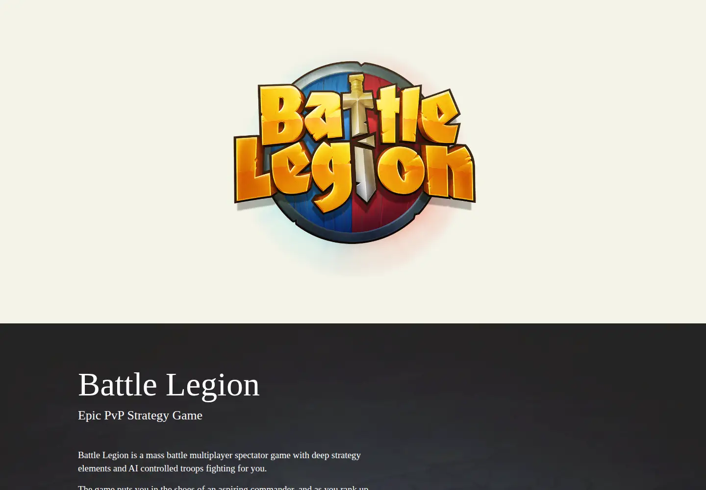 Screenshot of battlelegion.com