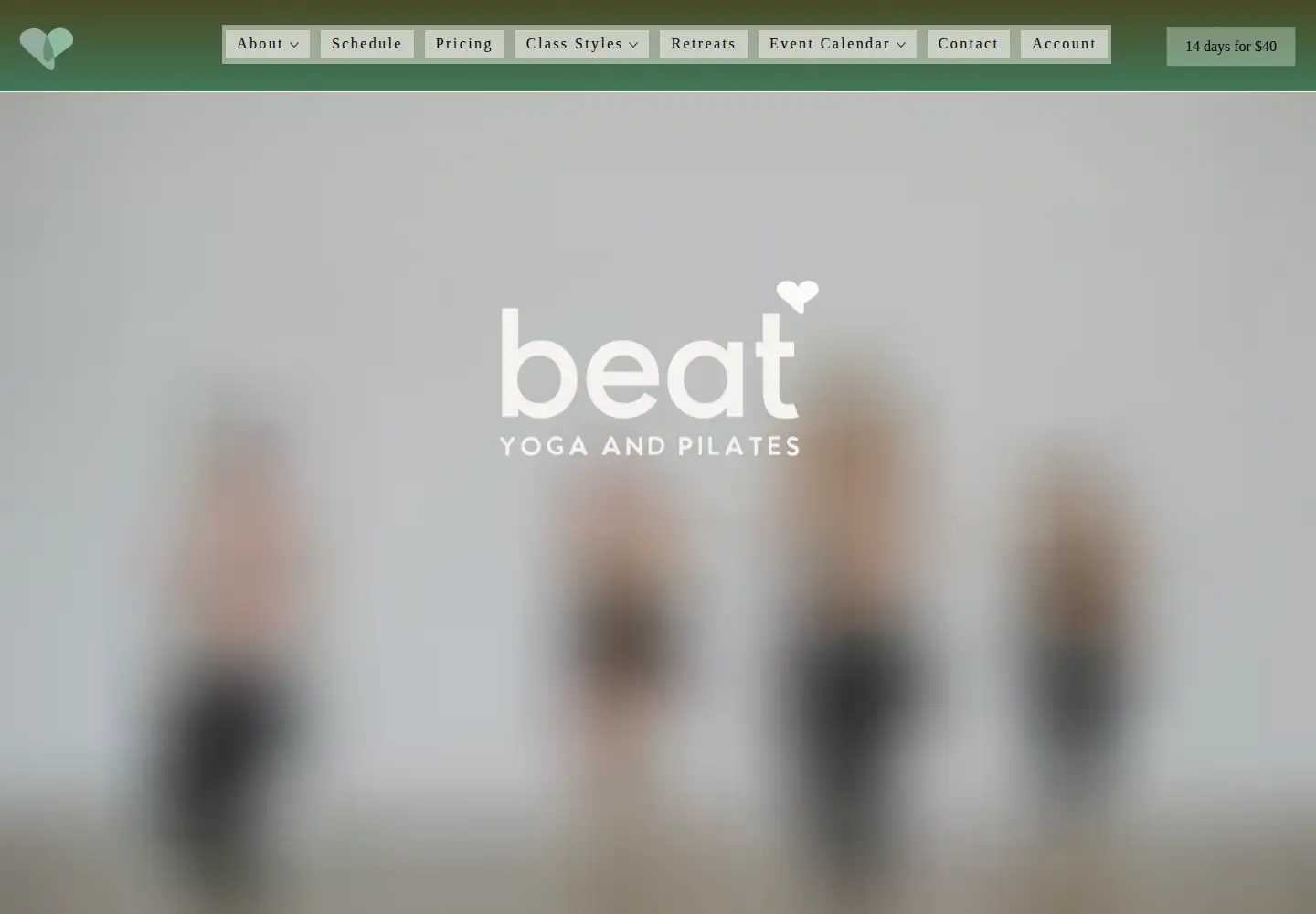Captured homepage of beatyogapilates.com in the current scan