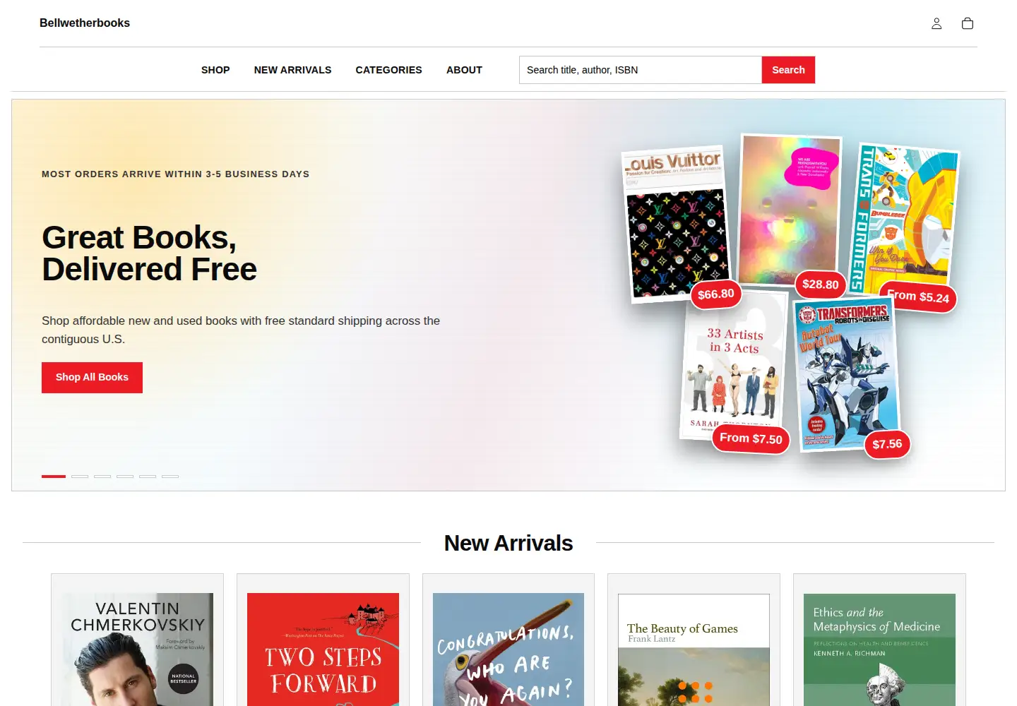Screenshot of bellwetherbooks.com