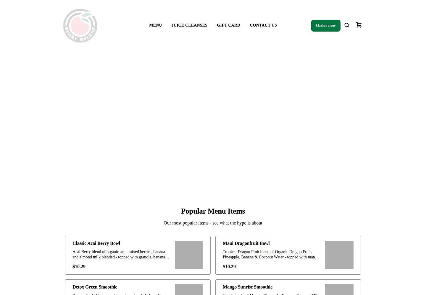 Screenshot of berrygreens.com