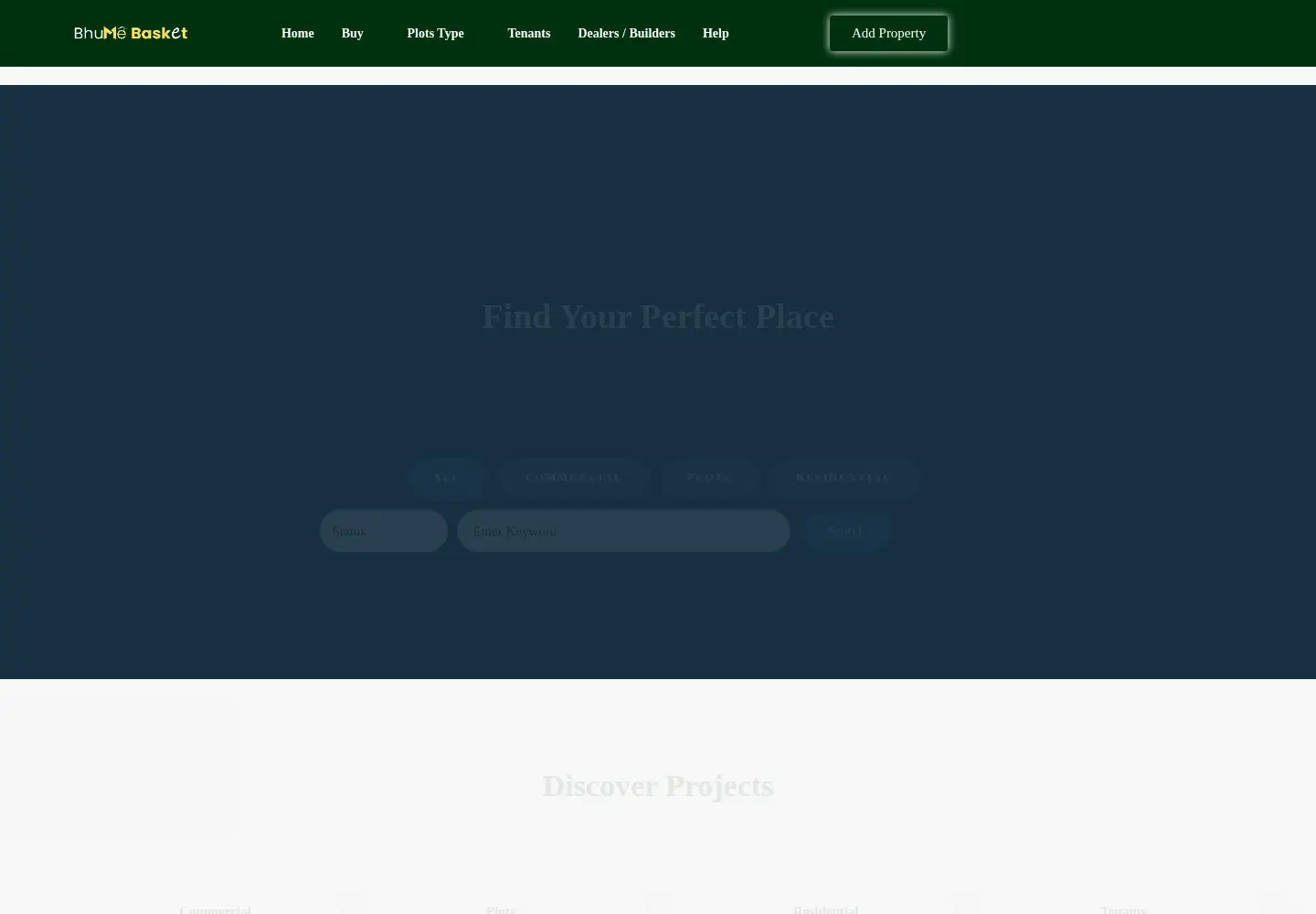 Screenshot of bhumebasket.com