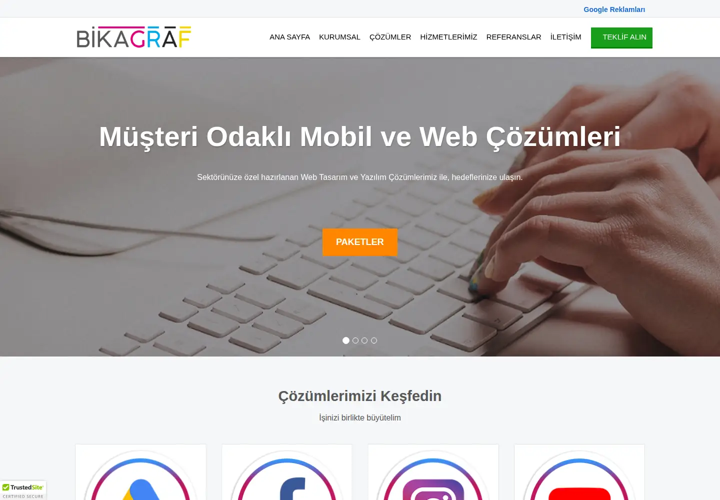 Captured homepage of bikagraf.com in the current scan