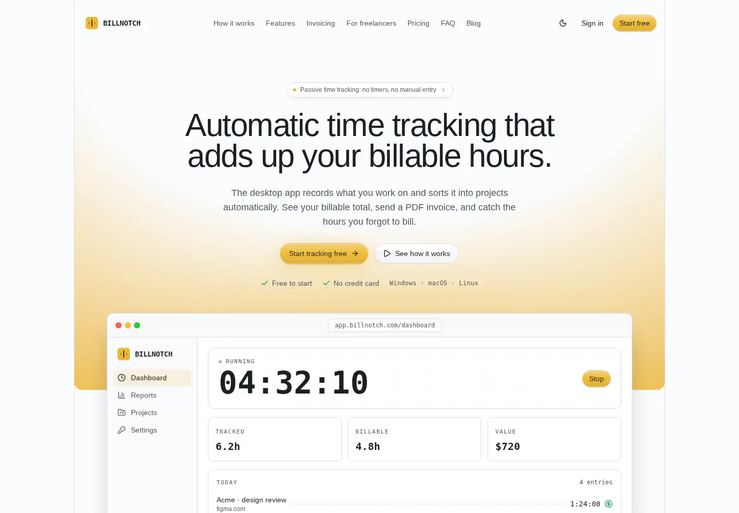 Screenshot of billnotch.com