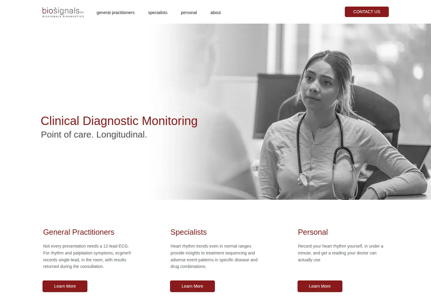 Screenshot of biosigdx.com