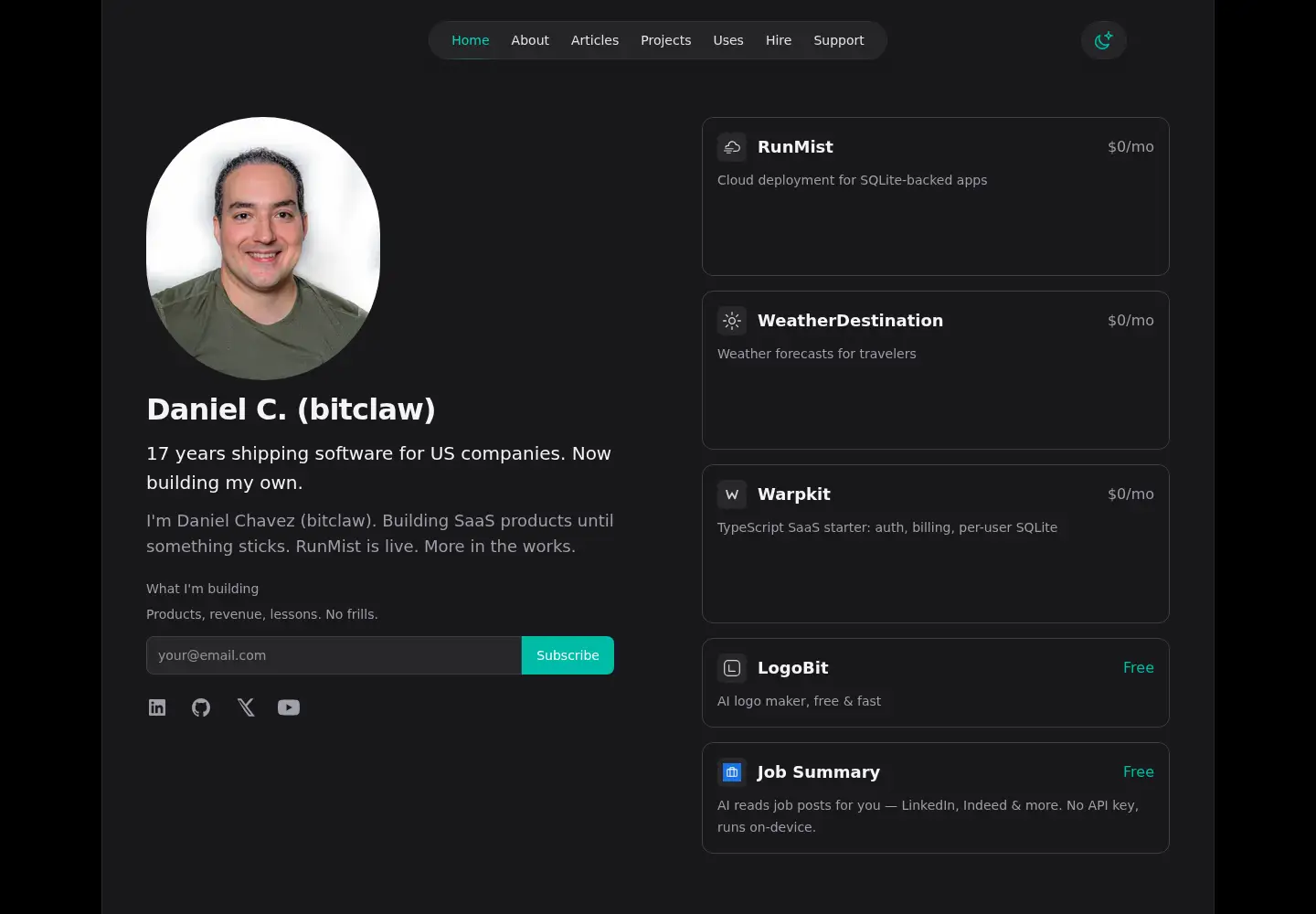 Screenshot of bitclaw.com