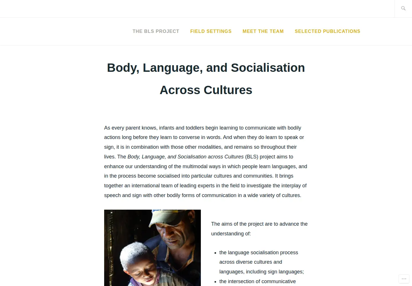 Captured homepage of bls-project.com in the current scan