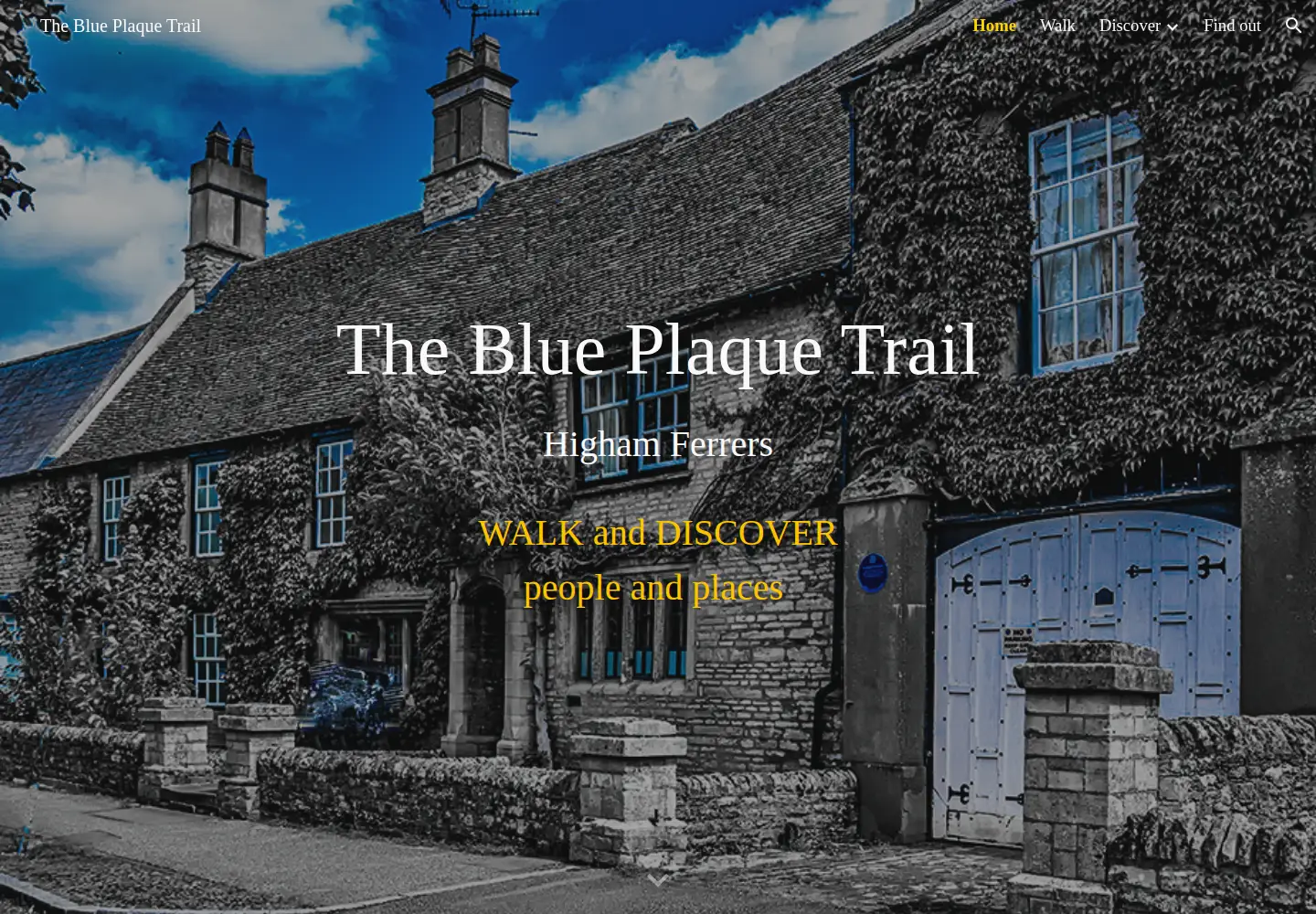 Screenshot of blueplaquetrail.com