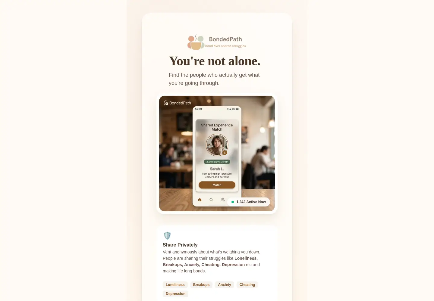 Screenshot of bondedpath.com