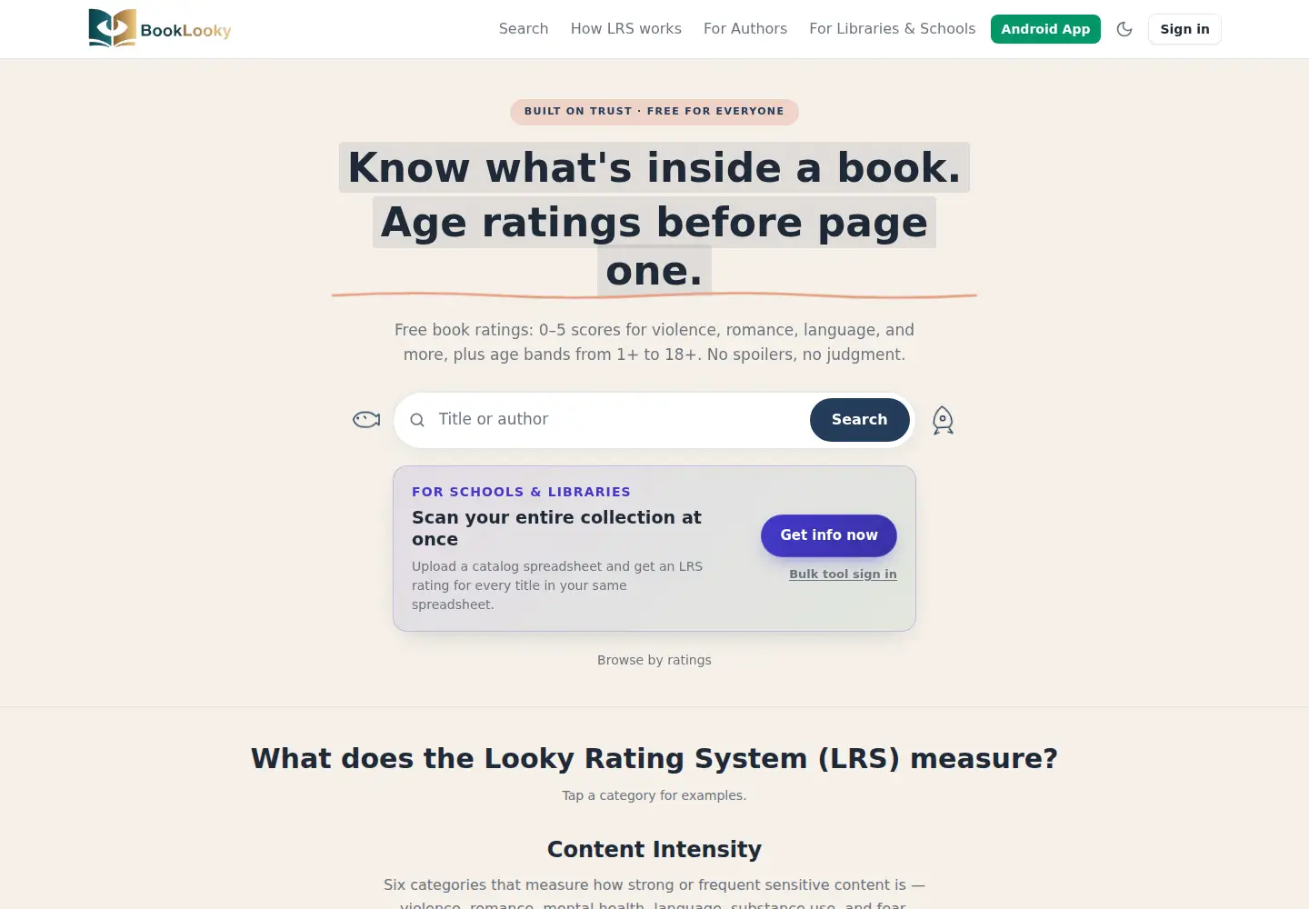 Screenshot of booklooky.com