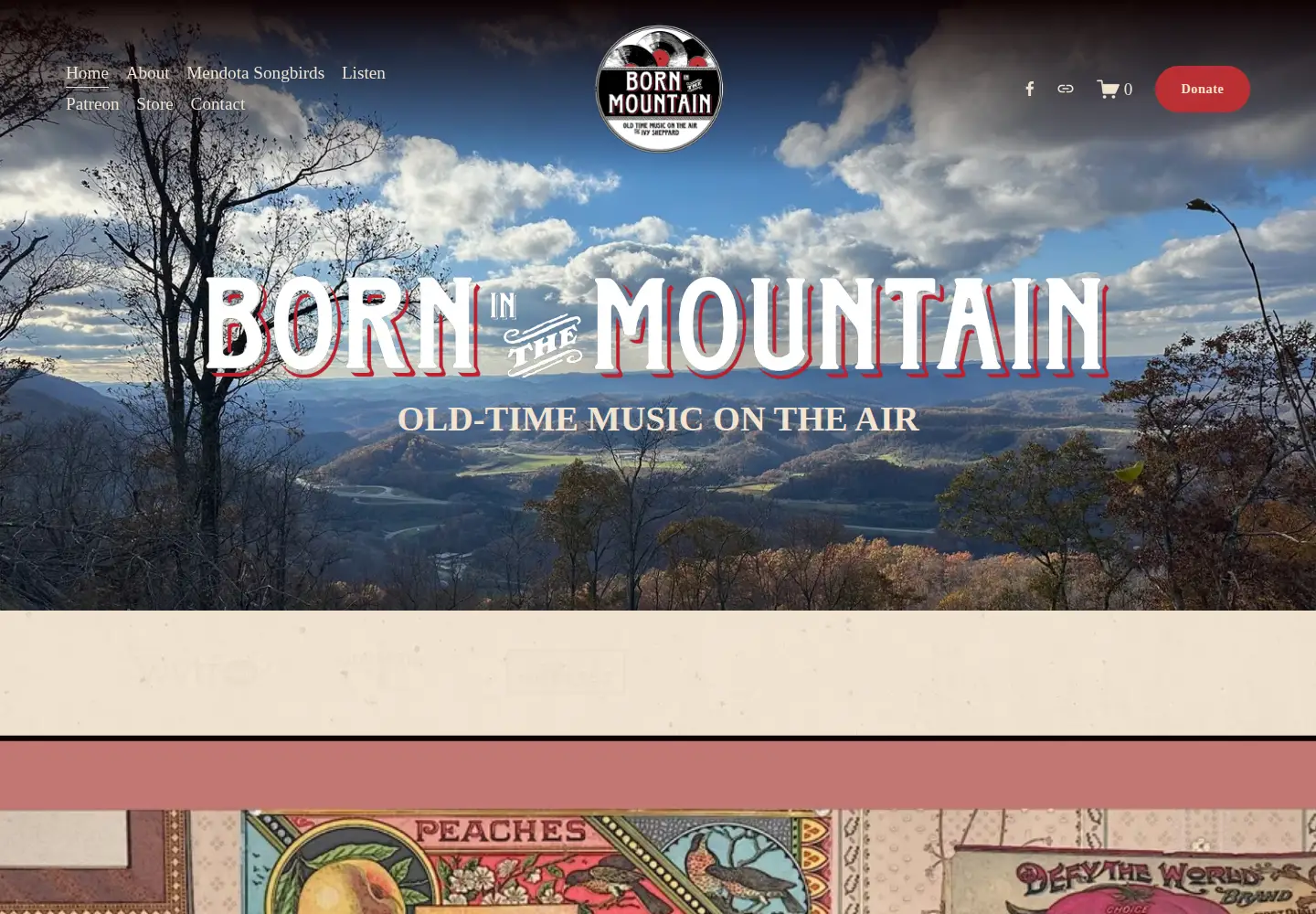 Screenshot of borninthemountain.com