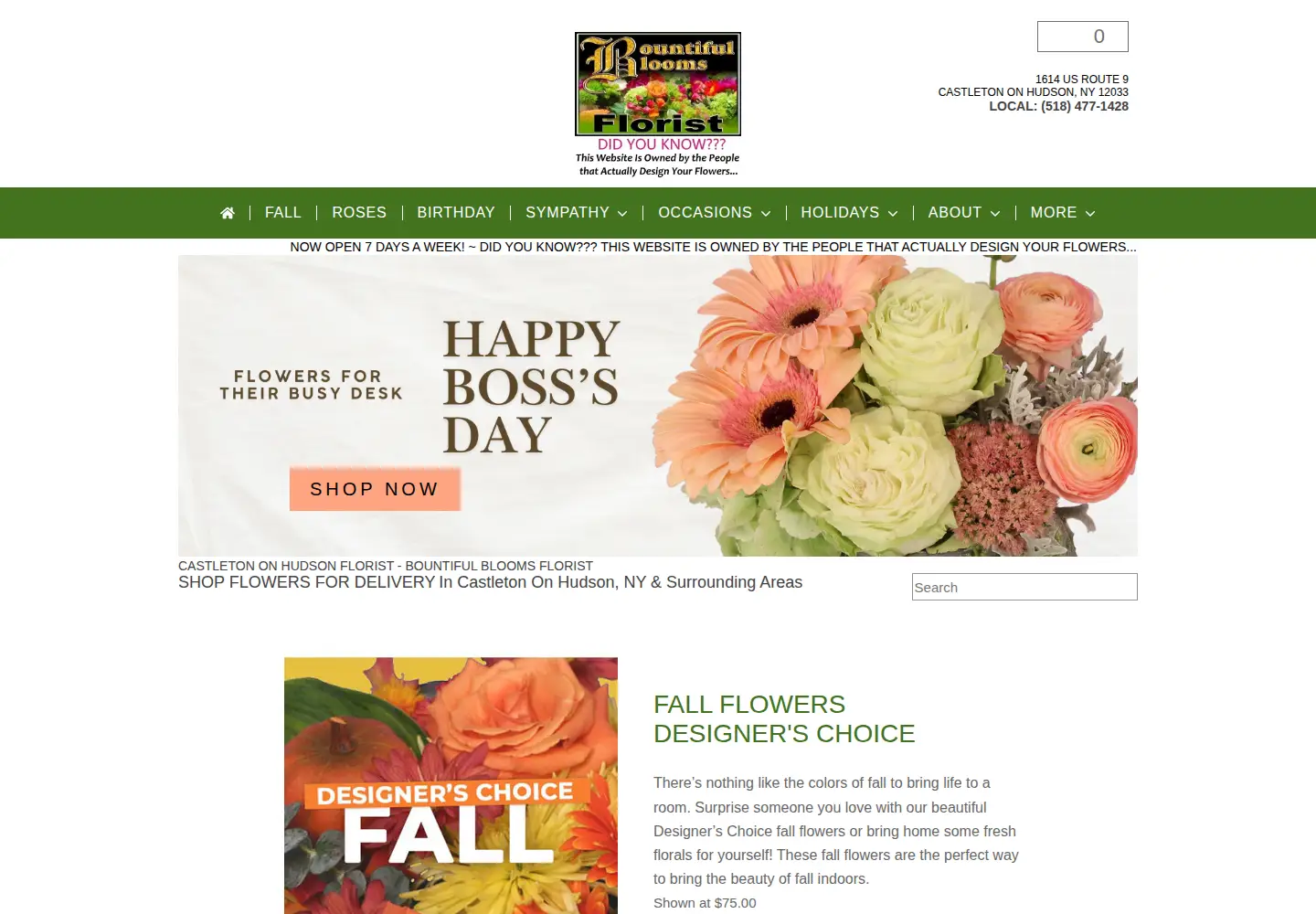 Screenshot of bountifulbloomsflorist.com