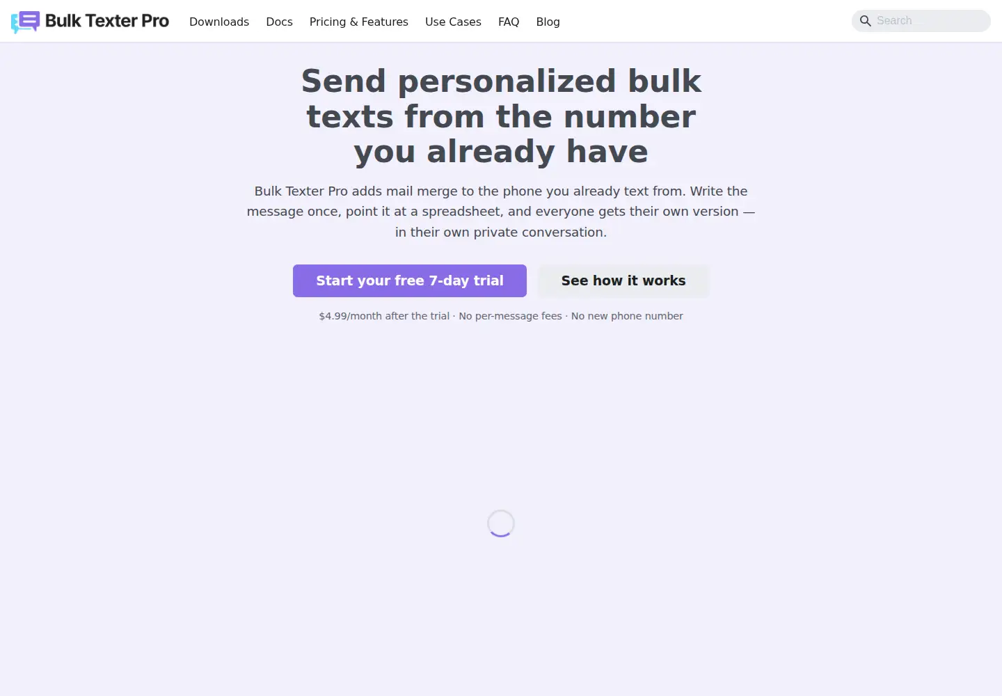 Screenshot of bulktexterpro.com
